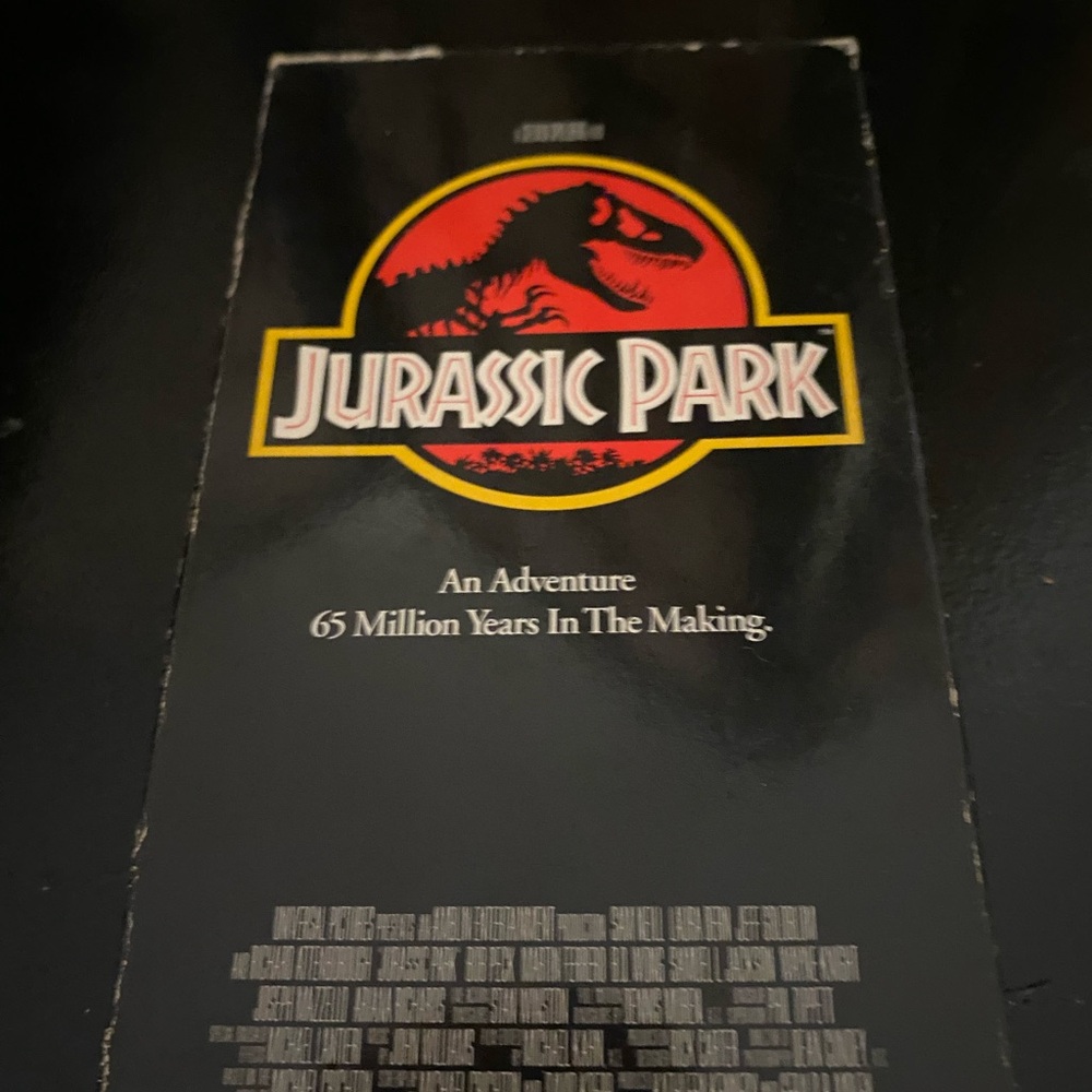 Jurassic Park vhs movie -